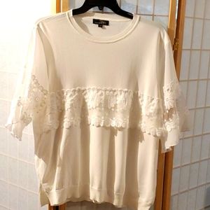 White Lace Light-Weight Sweater